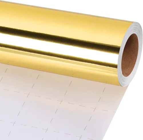 Vista 8 de LaRibbons - Papel de regalo metálico negro, 17 pulgadas x 33 pies, papel de regalo premium de lámina para Navidad, festividades, bodas, cumpleaños
