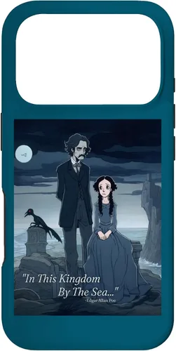 Vista 29 de Funda estética gótica para iPhone 12/12 Pro Edgar Allan Poe y Annabel Lee