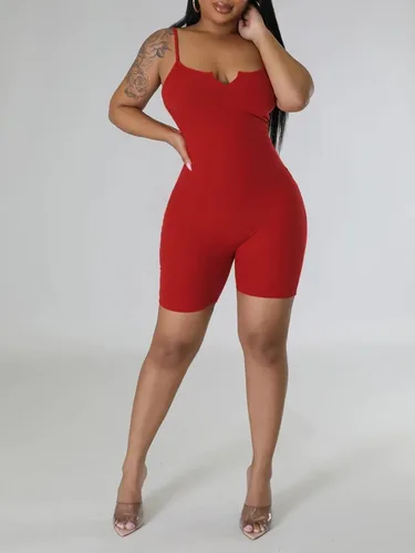 Vista 2 de acelyn Overol de entrenamiento para mujer, de una pieza, con pantalones cortos acanalados, para verano, yoga, sexy