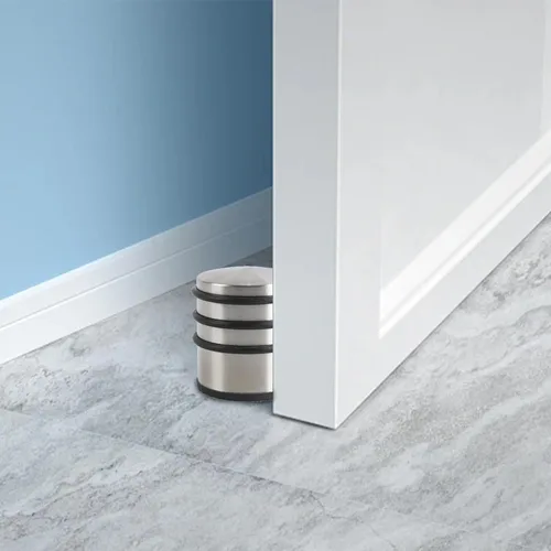 Vista 6 de MEKBOK Tope de puerta de piso resistente, sin taladros, topes de puerta, cuña de goma para puerta, con goma antideslizante, cuña de seguridad