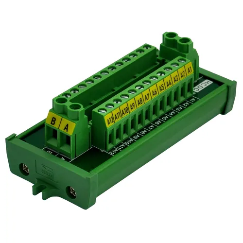 Vista 2 de Módulo de distribución de bloque de terminales de posición 30Amp/300V 2x12 (montaje de tornillo)