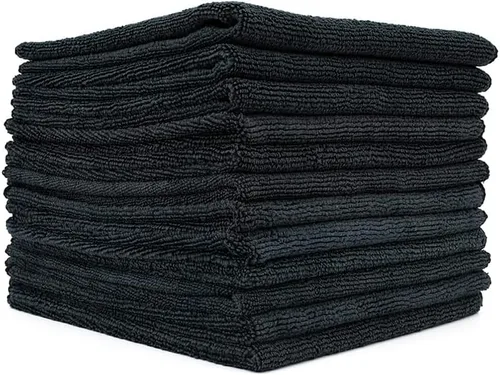 Vista 15 de (Paquete de 12) 16" x 16" toallas de limpieza de microfibra de grado comercial para usos múltiples, altamente absorbentes, sin pelusa, sin manchas