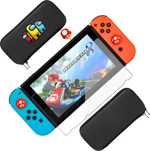 Vista 2 de oqpa Funda para Nintendo Switch con diseño de dibujos animados Kawaii divertida y divertida carcasa de juego para niños hombres niños bolsa