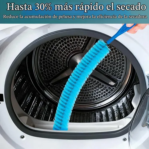 Vista 5 de Kit limpiador de ventilación de secadora - Cepillo largo de limpieza de ventilación de secadora, removedor de pelusa para secadora, kit de limpieza