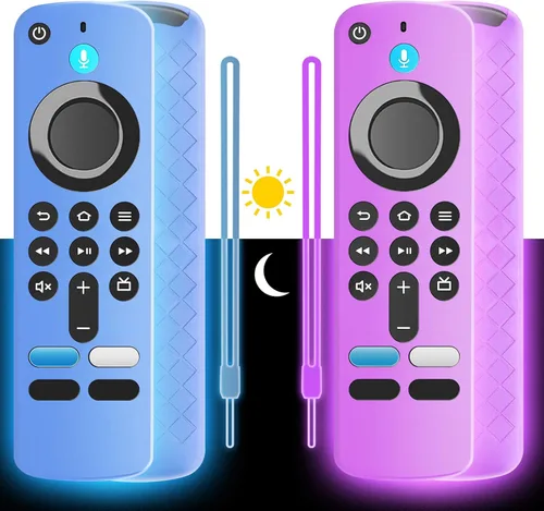 Vista 19 de Wevove (newestmodel) Funda protectora suave para control remoto, antideslizante, a prueba de golpes, funda protectora de silicona con cordón que