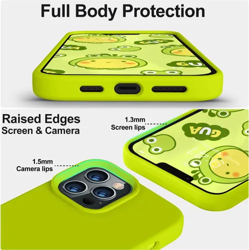 Vista 3 de Vooii Funda compatible con iPhone 12/12 Pro, silicona líquida de grado de piel de bebé, cuerpo completo, carcasa protectora delgada con bordes