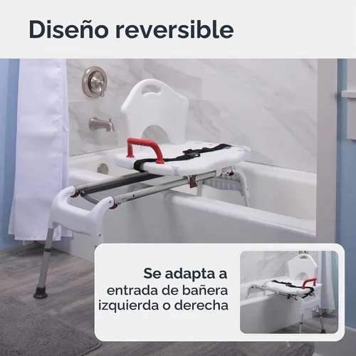 Vista 6 de Banco plegable de Drive Medical, universal y deslizante.