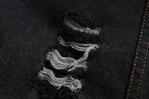 Vista 8 de NASKY Chaleco de mezclilla retro rasgado, sin mangas, chaleco y chaqueta de mezclilla