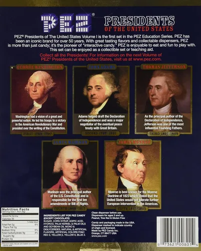 Vista 2 de Presidents of the USA PEZ Candy Dispensers: Volume 1 - 1789-1825