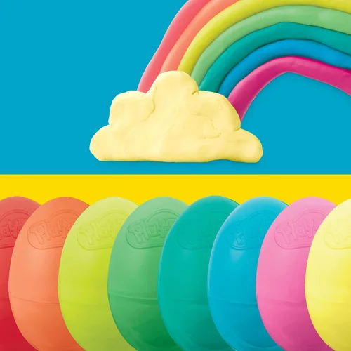 Vista 5 de Play-Doh Eggs - Paquete de 24 juguetes de caza de huevos de dinosaurio y dragón, compuesto de modelado para regalos de cumpleaños y recuerdos