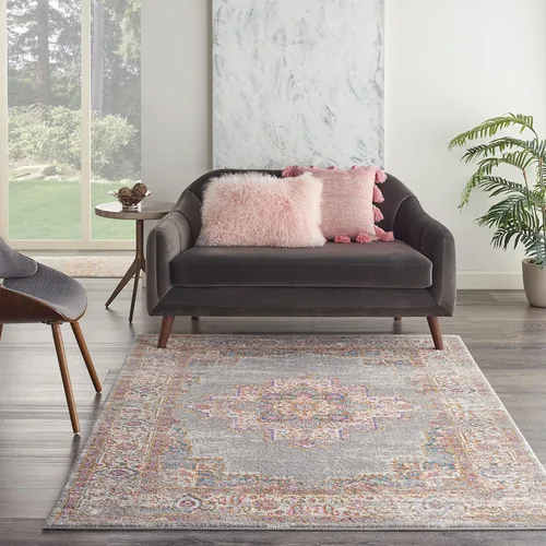 Vista 62 de Nourison Passion Alfombra marfil/negro, de 2 pies 2 pulgadas x 10 pies, fácil de limpiar, no desprende pelo, para habitación, sala, comedor, cocina