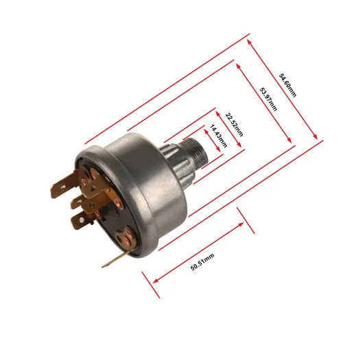 Vista 4 de 3107556R92, K203992 Interruptor de encendido con 2 llaves de repuesto para Lucas, David Brown, retroexcavadora, coche universal, tractor, remolque