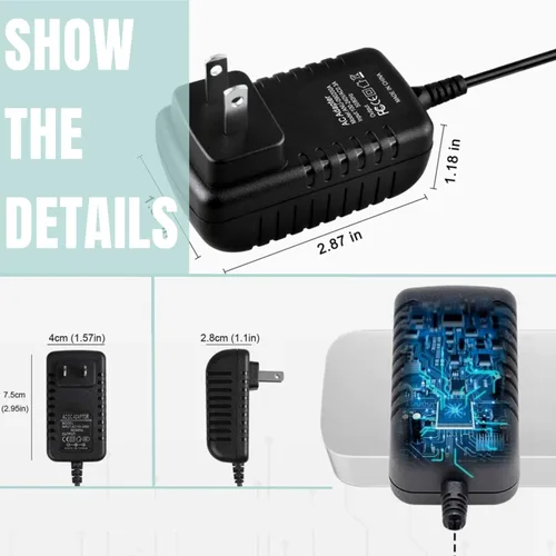 Vista 4 de AC/DC Adapter Replacement for Part # 074-1003 449-0187-01-01 XPower Powerpack 300 Power Cord
