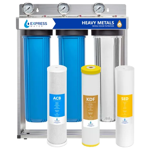 Vista 12 de Express Water Juego de filtros antiincrustaciones para toda la casa, kit de repuesto de acondicionador de agua de filtración de 3 etapas