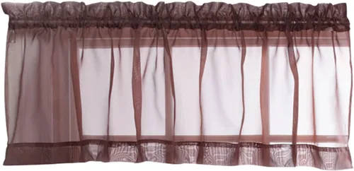 Vista 63 de Stylemaster Elegance Cenefa recta de gasa transparente, 60 x 14 pulgadas, color dorado