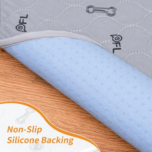 Vista 3 de Almohadillas lavables para orina para perros, paquete de 2 almohadillas reutilizables para cachorros, almohadillas absorbentes para parto