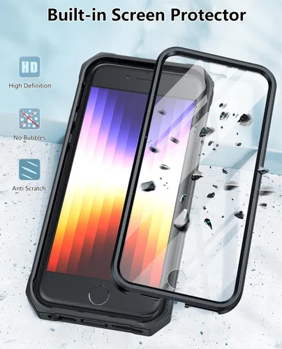 Vista 2 de FNTCASE Funda para iPhone SE de 3ª/2ª generación: para iPhone SE 2022/2020/8/7/6S/6 Funda de teléfono con protección contra caídas, resistente a