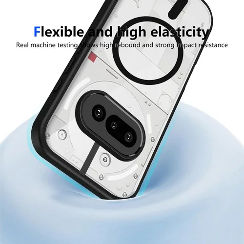 Vista 37 de Funda magnética transparente compatible con Xiaomi 17T, color negro 2 en 1 PC + TPU cubierta de teléfono a prueba de golpes, carcasa protectora