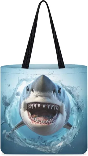 Vista 23 de Bolsa de tela para mujeres y niñas, bolsas de comestibles reutilizables