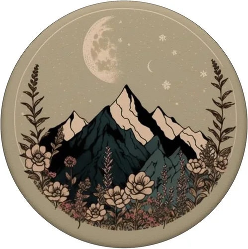 Vista 3 de PopSockets de popSockets de montaña con diseño floral bohemio y chic