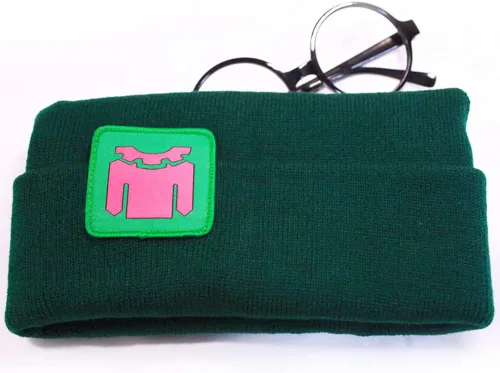 Vista 2 de Tiangong Killjoy Gorro con marcos de gafas, sombreros de cosplay, accesorios de punto, regalo para fanáticos