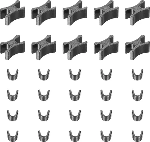 Vista 8 de uxcell 10 juegos de retenedores deslizantes con cremallera, topes superiores #3 y topes inferiores para bolsos, abrigos, chaquetas, cremalleras Tono