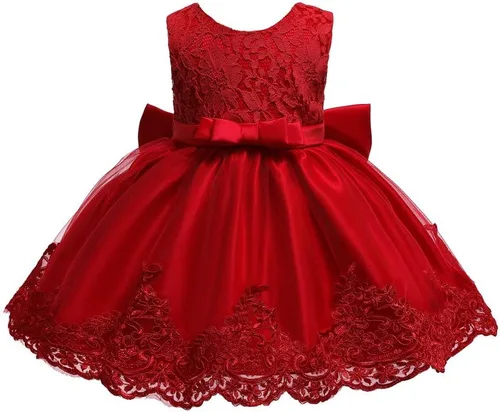 Vista 4 de Vestidos de encaje con tutú bordado para niñas pequeñas de 0 a 6 años