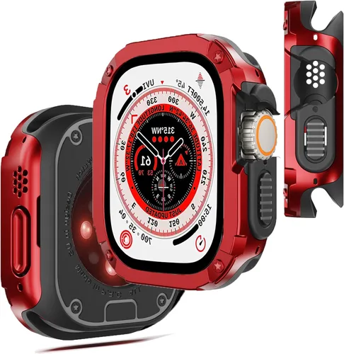 Vista 18 de NINKI Funda protectora delgada de aluminio para Apple Watch 11 de 1.654 in 2025 y serie 10 de 1.654 in 2024, [sin protector de pantalla] Funda Negro