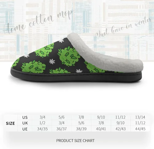 Vista 4 de KEHUASW Trendy Slipper weed Slippers Cannabis leafs Mens Bedroom Slippers Slide Slipper Women Bed House Slippers Washable House Slipper