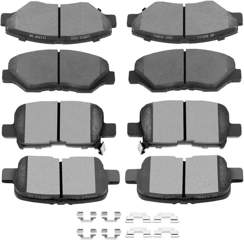 Vista 29 de SCITOO - Juego de pastillas de freno de cerámica, 8 pastillas de freno para BMW 740i 1995, 1997-2001, BMW 740i, 1995-2001 para BMW 740iL, 2000-2003