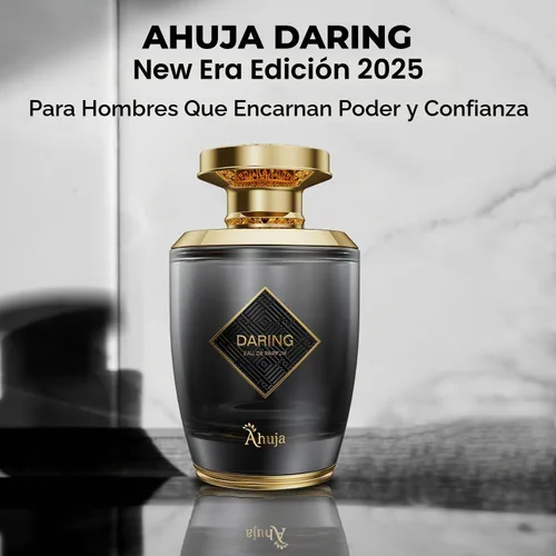 Vista 2 de AHUJA Daring Eau De Parfum de 3.4 onzas líquidas – Perfume de larga duración para hombres con pimienta y cítricos, geranio y pachulí – Fragancia