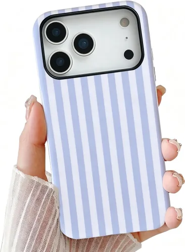 Vista 9 de Compatible con iPhone SE /8/7, diseño de patrón estético a rayas, resistente a los arañazos, funda protectora híbrida de 2 capas a prueba de golpes