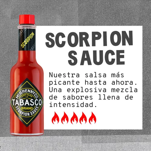 Vista 4 de Salsa picante Tabasco Scorpion (5 onzas)