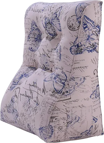 Vista 6 de WOWMAX Almohada de lectura curva para adulto, almohada de espalda elevada para sentarse en la cama, almohada de apoyo de espalda para sofá, almohada