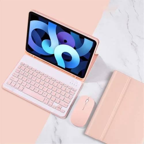 Vista 12 de ZGSENLAN - Funda con teclado de mouse para Galaxy Tab S6 Lite de 10.4 pulgadas 2024/2020/2022, SM-P620/P625/P610/P613/P615/P619, teclado Bluetooth