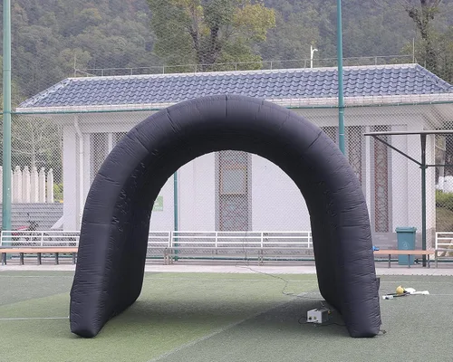 Vista 4 de SAYOK Túnel inflable de 16.8 pies, entrada de túnel deportivo, túnel deportivo, tienda de campaña inflable de túnel de fútbol con soplador