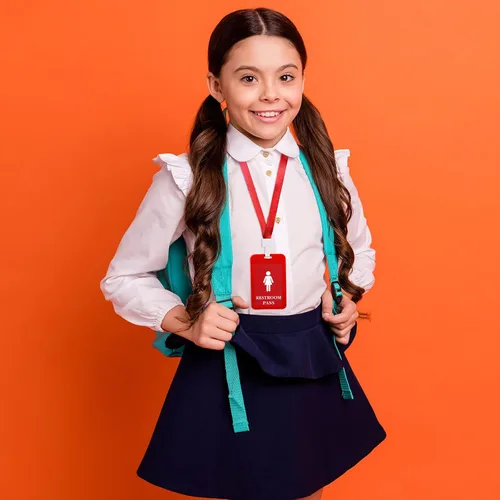 Vista 6 de Juego de 8 cordones de pasillo y pases escolares, juego de pases escolares de PVC irrompible, juego de pases escolares para profesores, biblioteca