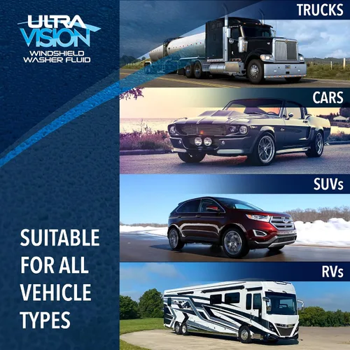 Vista 3 de UltraVision Líquido Limpiaparabrisas - Fórmula avanzada para líquido limpiaparabrisas de automóvil, visión cristalina en condiciones meteorológicas