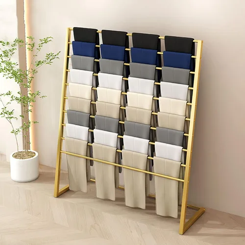 Vista 8 de Organizador de ropa independiente Estante para bufandas, Estante de ropa comercial Percha para pantalones Organizador de mantón, Estante de tubo