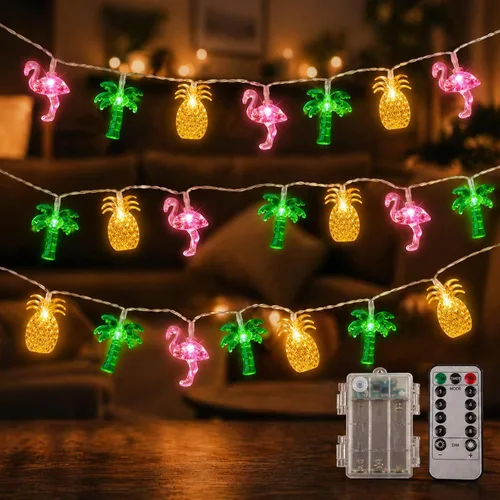 Vista 11 de Tira de luces solares con forma de globo, 31 pies, 50 luces LED para exteriores, impermeables, 8 modos, luces solares de patio para césped, jardín