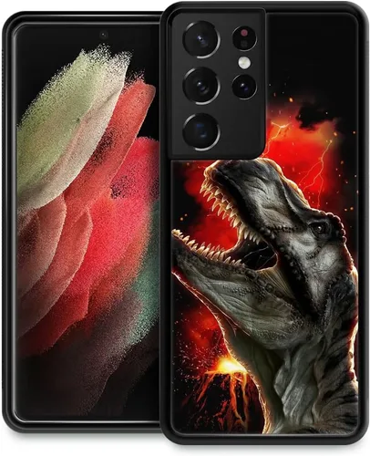Vista 13 de Funda compatible con Samsung Galaxy S21 Ultra, funda protectora de madera con bandera estadounidense antideslizante y a prueba de golpes
