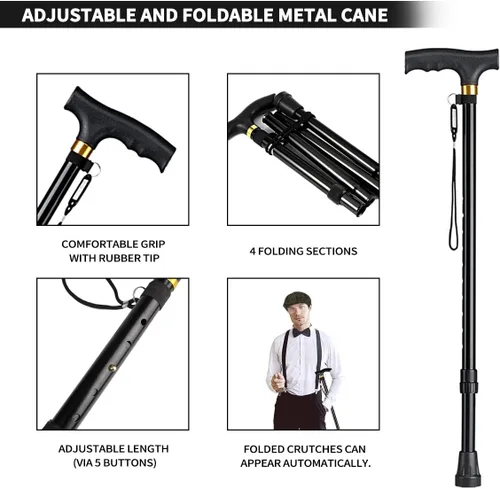 Vista 6 de WILDPARTY Disfraz de los años 20 para hombre, accesorios de disfraz de Gatsby de la mafia para hombres, gorra plana para hombre para fiesta