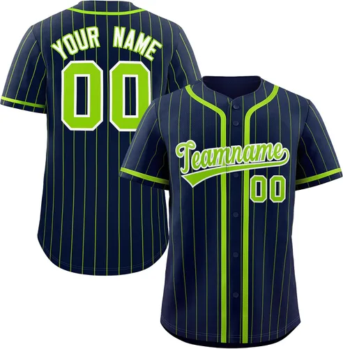 Vista 22 de Camiseta de béisbol de rayas finas personalizada hipster hip hop, camisetas deportivas con nombre y número del equipo personalizado para hombres