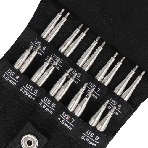 Vista 2 de ChiaoGoo Twist Shorties Set, 2" & 3" (5 & 8 cm) [S], US 4-8 (3.5-5 mm) US 4-8 (0.138-0.197 in) [S]