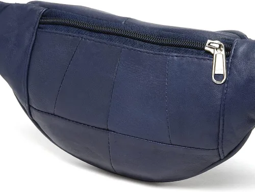 Vista 7 de Liberty Leather Riñonera de piel de napa de oveja auténtica, con múltiples bolsillos para hombres y mujeres, para uso al aire libre y viajes, correa