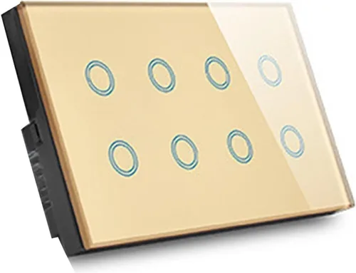 Vista 9 de Smart Home WiFi Smart Touch Light Interruptor de pared Interruptor de cristal Panel Tuya App Smart Life Compatible con control de voz (negro)