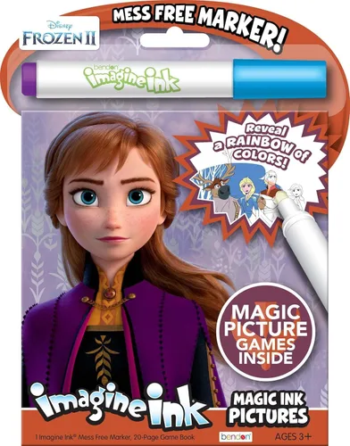 Vista 2 de Disney Paquete de Frozen con libro de tinta Frozen Imagine y paquete de calcomanías congeladas