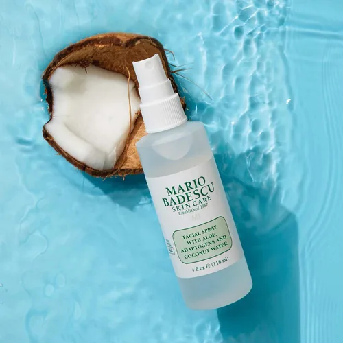 Vista 8 de Mario Badescu Spray facial fijador con aloe y agua de coco, spray de maquillaje refrescante e hidratante, sin alcohol, sin fragancia, sin tintes ni