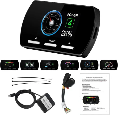 Vista 11 de Liiiyuan Controlador de respuesta del acelerador, acelerador electrónico inteligente de carreras 9 unidades 9 modos universal para Dodge Maserati