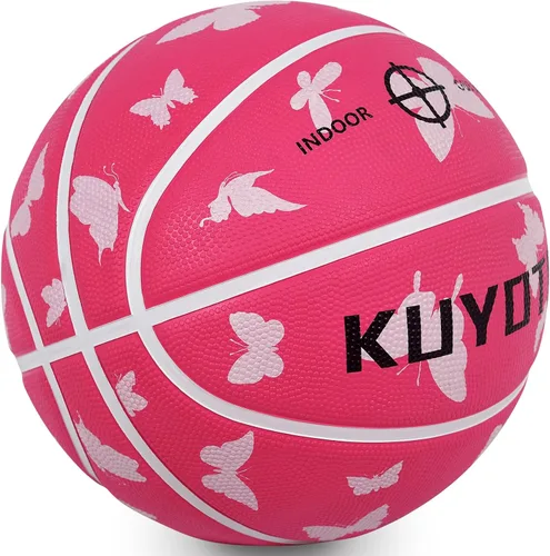 Vista 16 de KUYOTQ - Baloncesto para niños, jóvenes y adultos, tamaño 3/4/5/6/7 (22/25.5/27.5/28.5/29.5"), baloncesto premium de goma o cuero sintético
